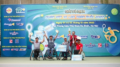 Kết thúc Giải Vô địch Quần vợt Xe lăn Toàn quốc năm 2022: Nam TPHCM, nữ Thái Nguyên thống trị