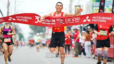Vượt mặt đối thủ mạnh Kenya, chàng trai Cao Bằng vô địch giải chạy băng đồng Mitsubishi Motors Vietnam Cu Chi City Trail 2024