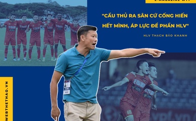 HLV Thạch Bảo Khanh: "Cầu thủ ra sân cứ cống hiến hết mình, áp lực để phần HLV"