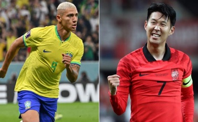 Lịch thi đấu vòng 1/8 World Cup 2022: Brazil đối đầu Hàn Quốc