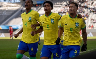 Brazil chơi với 10 người vẫn thắng đậm ở vòng 1/8 giải U20 thế giới