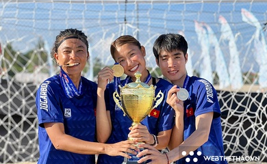 Đội tuyển độc đáo ở giải thưởng Cúp Chiến thắng 2023: Những cô gái tỏa sáng trên cát vàng 