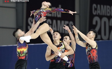 Ứng viên Cúp Chiến thắng 2023: Thể dục aerobic nhóm 5 người rực sáng ở thế giới, vô đối ở SEA Games 32