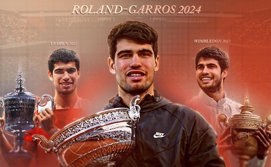 Kết quả chung kết đơn nam Roland Garros 2024: Alcaraz trở thành tân vương Pháp Mở rộng