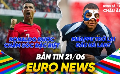 BẢN TIN EURO 2024 | Ngày 21/6 | Ronaldo sẽ được "chăm sóc đặc biệt", Mbappe trở lại đấu với Hà Lan?
