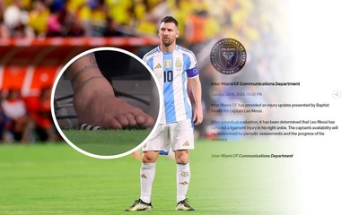 Messi dính chấn thương dây chằng, Inter Miami thông báo thời gian vắng mặt