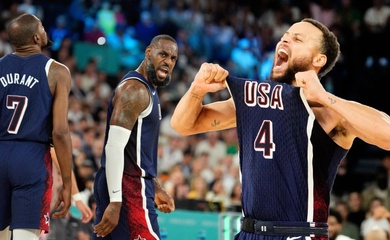 Stephen Curry dội mưa 3 điểm cuối giờ, tuyển Mỹ giành huy chương vàng bóng rổ nam Olympic 2024