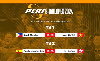 TRỰC TIẾP Peri 9-Ball Open ngày 3/10: Thiện Lương vs Baseth Mocaibat