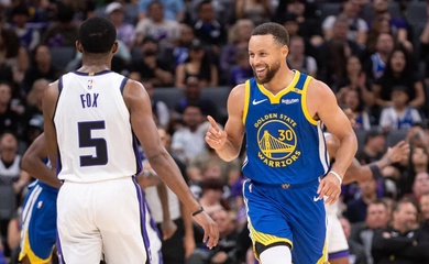 Curry và Buddy Hield nóng máy sớm, Golden State phá kỷ lục 3 điểm từ... giai đoạn preseason