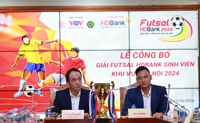 12 đội bóng tham dự giải futsal sinh viên khu vực Hà Nội 2024