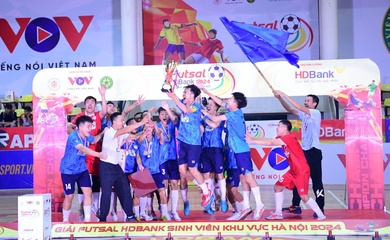 Nhà vô địch Futsal sinh viên khu vực Hà Nội 2024 gọi tên ĐH Kinh tế Kỹ thuật Công nghiệp