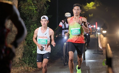 Oanh "ỉn", Lai Nguyễn dẫn đầu team elite chinh phục đường chạy Viettel Marathon 2024 chặng Angkor Wat, Campuchia