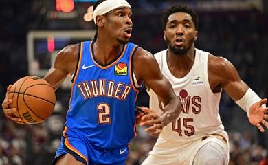 Cleveland Cavaliers thắng nghẹt thở OKC Thunder: Mãn nhãn đại chiến hai đội đầu bảng NBA