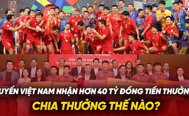 Tuyển Việt Nam nhận hơn 40 tỷ đồng tiền thưởng, chia thưởng thế nào?