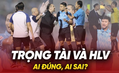 Ồn ào V.League: Trọng tài và HLV, ai sai?