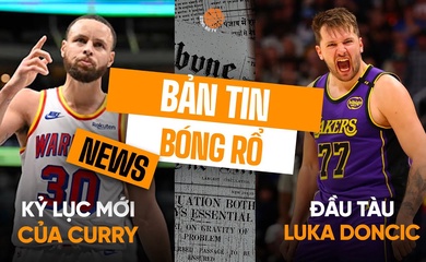 Bản tin bóng rổ 24/2: Stephen Curry chinh phục kỷ lục mới, Luka Doncic lĩnh xướng hàng công Lakers