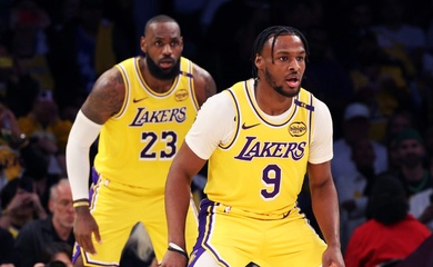 LeBron cùng Luka ngồi ngoài, Bronny James ghi nhiều điểm nhất Lakers trong… thất bại 30 điểm