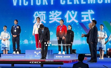 Quàng Thị Tâm bất ngờ vượt nhà vô địch Olympic giành huy chương cử tạ châu Á