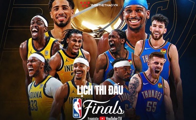 Lịch thi đấu NBA Finals 2025 hôm nay mới nhất: Pacers vs Thunder quyết đấu chung kết Giải bóng rổ nhà nghề Mỹ