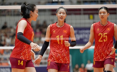 Kiều Trinh, Bích Thuỷ toả sáng trong ngày tuyển bóng chuyền nữ Việt Nam ra quân AVC Nations Cup