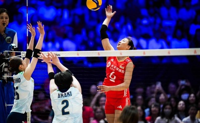 Tặng cơn mưa Block cho Nhật Bản, Trung Quốc thể hiện đẳng cấp trận Derby châu Á VNL 2025