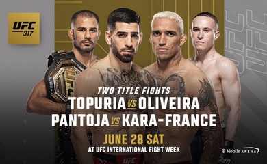 Trực tiếp UFC 317: Ilia Topuria vs Charles Oliveira