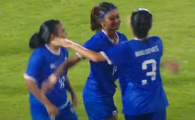 Cầu thủ nữ Maldives ăn mừng như “vô địch” khi thua Việt Nam 0-7