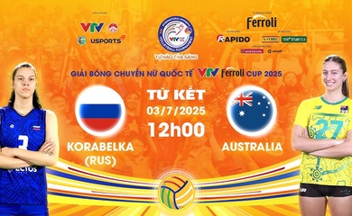Link trực tiếp tứ kết bóng chuyền VTV Cup hôm nay 3/7: Korabelka vs Úc