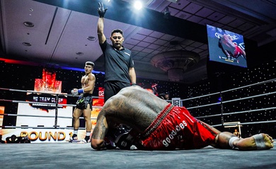 Kiều Duy Quân đấm gục kickboxer bất bại Hàn Quốc chỉ sau 2 phút