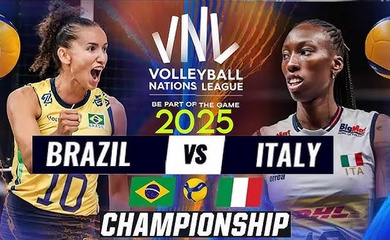 Link trực tiếp Chung Kết bóng chuyền VNL 2025 hôm nay: Brazil vs Ý