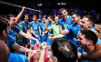Bóng chuyền Slovenia gây sốc tại VNL 2025, biến đội tuyển Pháp thành cựu vương