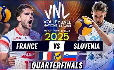 Link trực tiếp Tứ kết bóng chuyền VNL 2025 hôm nay: Pháp vs Slovenia