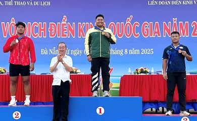 Bảng tổng sắp huy chương giải Vô địch Điền kinh quốc gia 2025