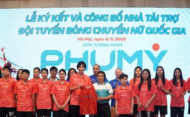 Nhà tài trợ Phú Mỹ cùng góp viên gạch tạo nấc thang lịch sử mới cho tuyển bóng chuyền nữ Việt Nam