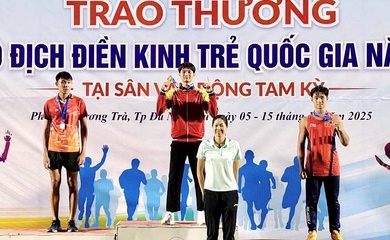 Bảng tổng sắp huy chương giải Vô địch Điền kinh Trẻ quốc gia 2025