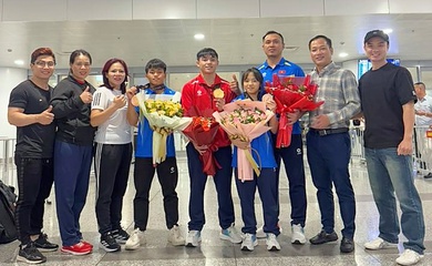 Chào đón HCV duy nhất của đoàn Thể thao Việt Nam ở Đại hội Thể thao Trẻ châu Á