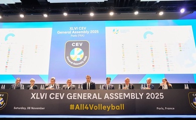 Liên đoàn bóng chuyền châu Âu họp Đại hội thứ 46 tại Paris
