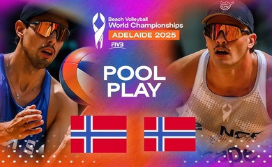 Highlight giải bóng chuyền bãi biển vô địch thế giới:  Mol, H./Berntsen vs. Mol, M./Mol