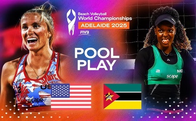 Highlight giải bóng chuyền bãi biển vô địch thế giới: Cannon/Kraft vs. Vanessa/Mucheza