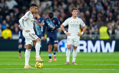 Real Madrid chỉ còn 9 cầu thủ và hứng chịu thất bại đáng xấu hổ trên sân nhà