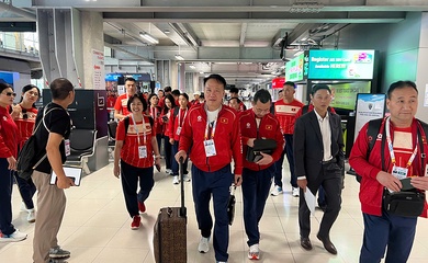 Đoan thể thao Việt Nam chính thức đặt chân đến Thái Lan, sẵn sàng cho SEA Games 33