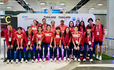 Đội tuyển bóng chuyền nữ Việt Nam đặt chân tới Thái Lan, sẵn sàng chinh phục SEA Games 33
