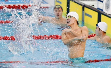 Kình ngư Hưng Nguyên giành "Hat-trick Vàng" 3 kỳ SEA Games liên tiếp nội dung 200m hỗn hợp