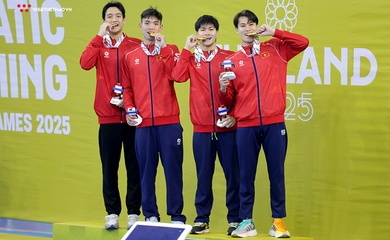 Kình ngư 17 tuổi toả sáng giúp bơi Việt Nam bứt phá giành HCV 4x200m nghẹt thở