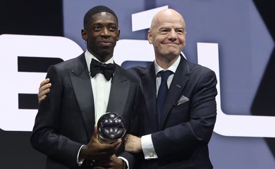 Dembele giành giải The Best với 50 điểm, vượt qua Lamine Yamal và Mbappe