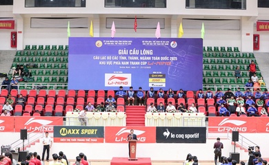 Chính thức khai mạc giải cầu lông các tỉnh, thành, ngành toàn quốc 2025 - khu vực phía nam - tranh cúp Li-Ning