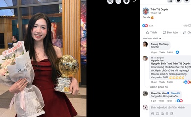 Hotgirl Trần Thị Duyên “xin vía” Quả bóng Vàng của Bích Thùy