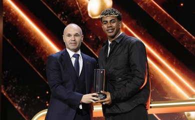 Lamine Yamal lập hat-trick tại lễ trao giải Globe Soccer Awards