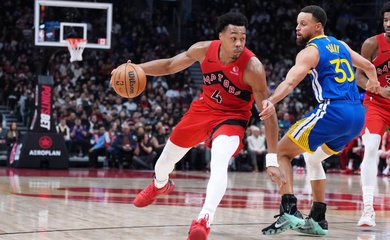 Raptors thắng kịch tính Warriors: Scottie Barnes bùng nổ với kỷ lục NBA, Stephen Curry "tắt điện" hiệp phụ