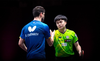 WTT Champions Doha 2026 ngày 3: Lin Yun-Ju chiến thắng áp đảo trước Dimitrij Ovtcharov